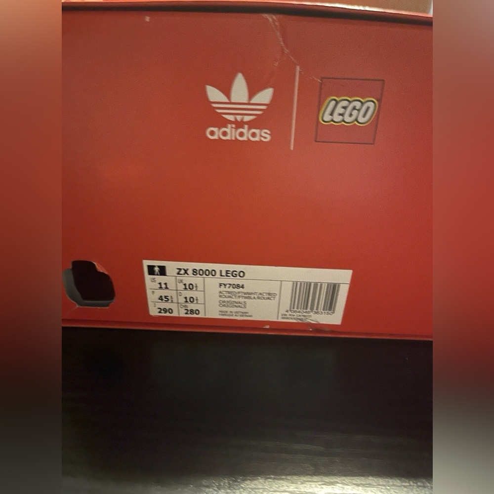 Adidas Originals ZX 8000 Lego Red Sneakers Men’s Size 11 Style #FY7084 - Picture 16 of 16